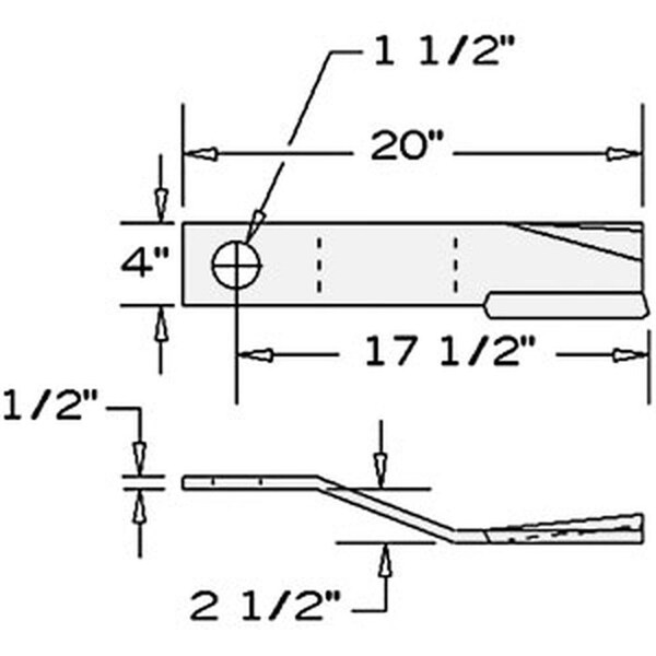 Aftermarket CW Lift Rotary Cutter Blade MOQ20-0013 - main